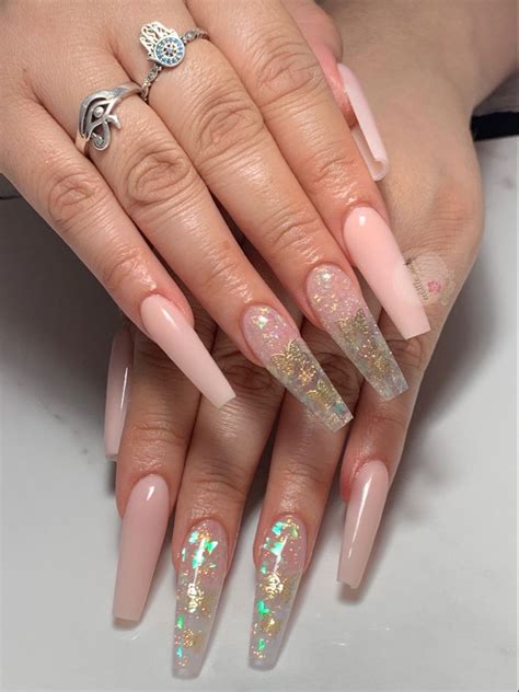 nude long coffin nails